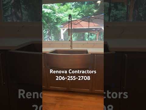 Custom kitchen remodel with cabinets and countertops