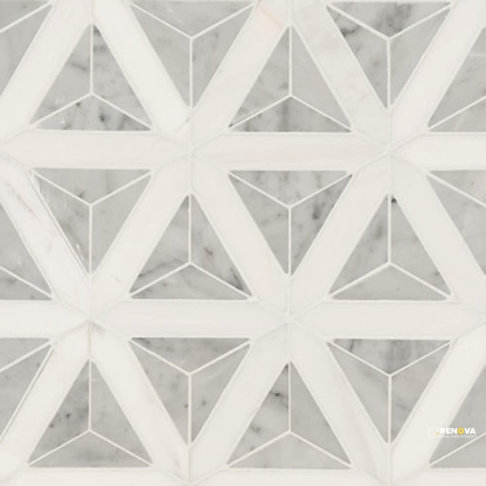 CARRARA WHITE FACETED POLISHED