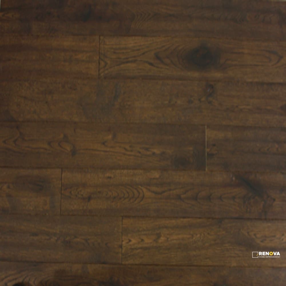 OAK HANDSCRAPED WIRE BRUSHED 5" - SOLID - CRESTWOOD