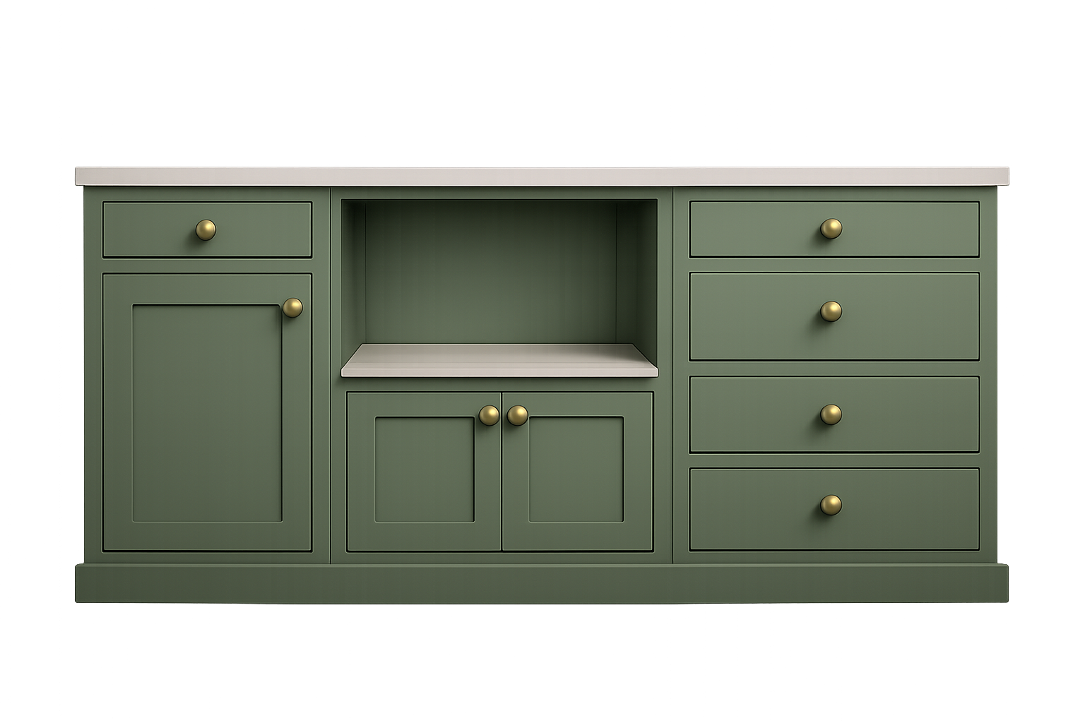 Green cabinets