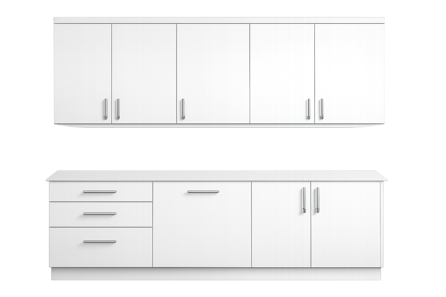 White cabinets